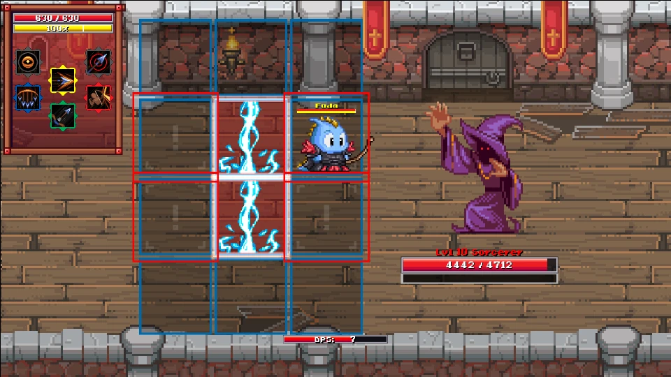 Dodging the Sorcerer's lightning in the castle